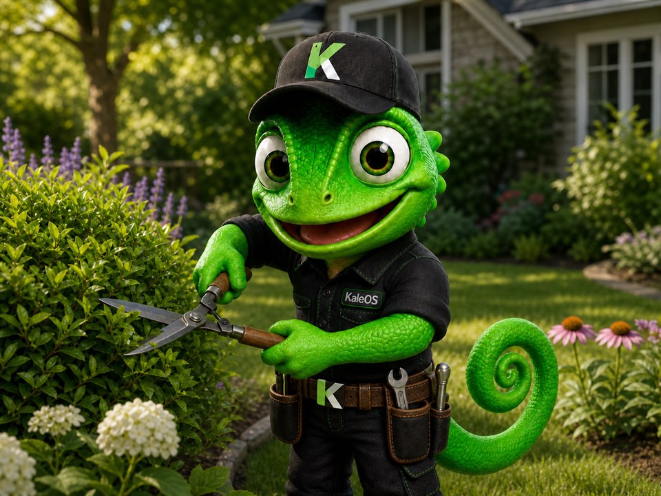 Exemplo de jardinagem na KaleOS